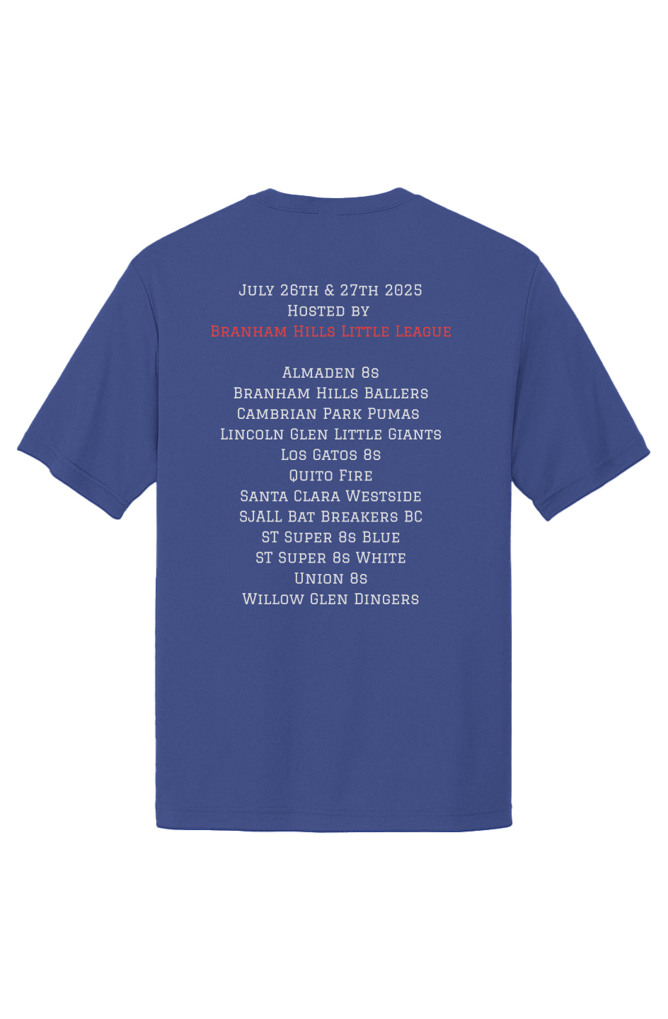 Adult Smarties Team Names on Back Sport-tek Competitor Tee