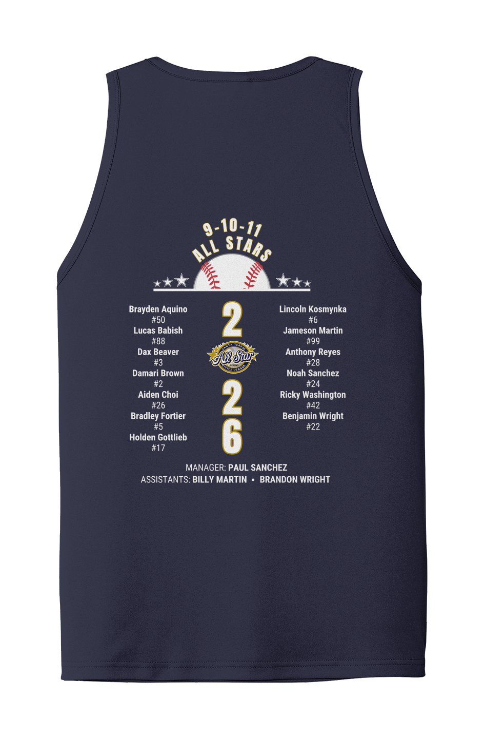 11 fan adult all-star 2026 posicharge compet Tank