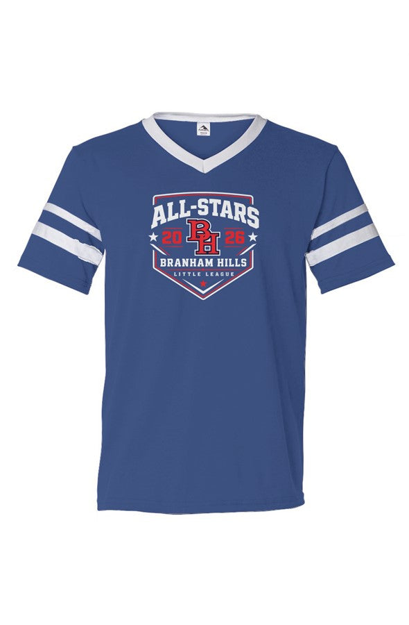 26All-Star MAIN Logo tV-Neck Striped Sleeves Jerse