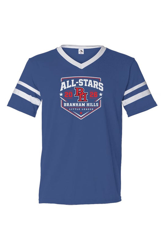 26All-Star MAIN Logo tV-Neck Striped Sleeves Jerse
