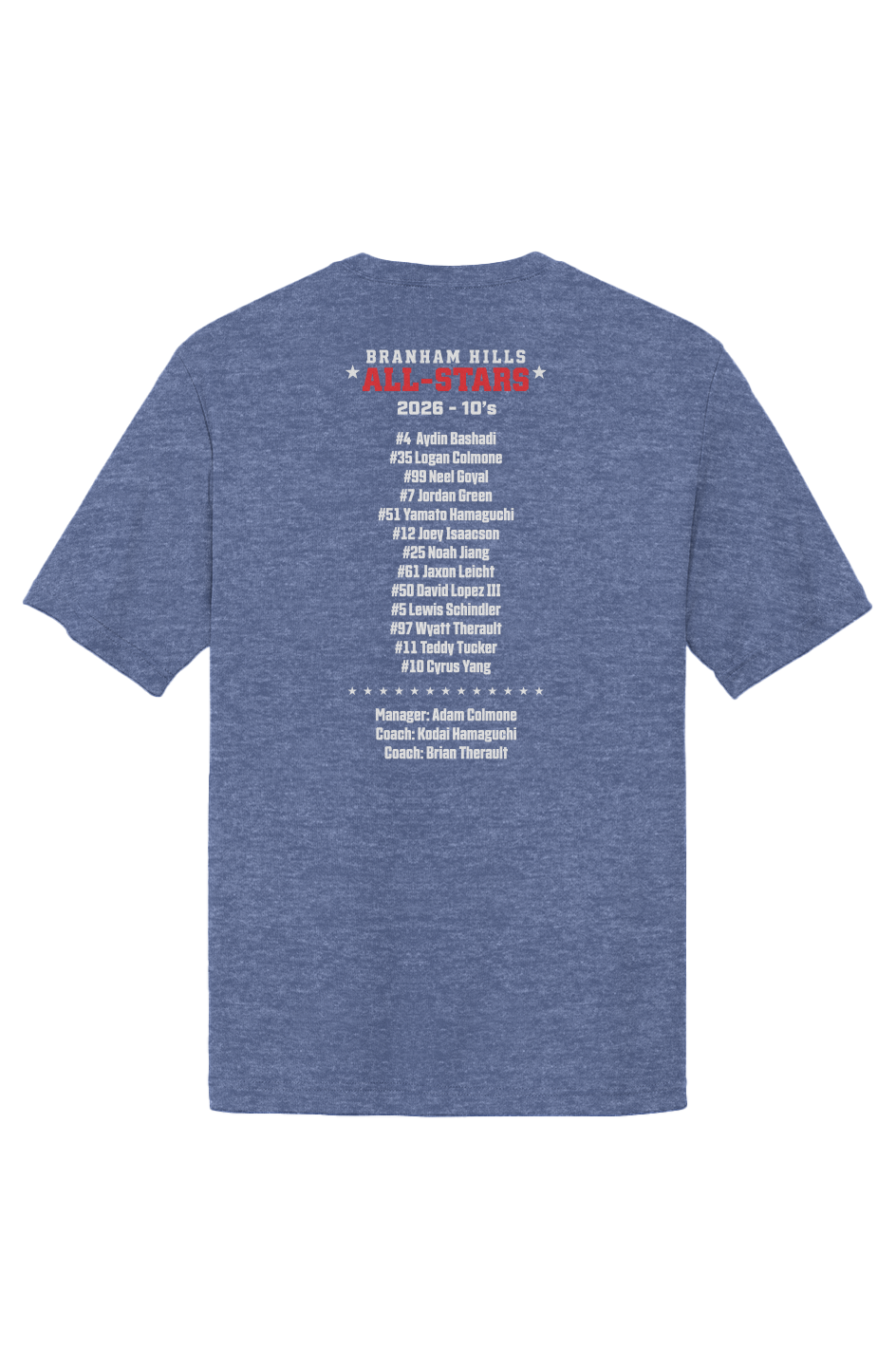 10s Player Names 26All-Star Main Logo Adult Sport-tek Competitor Tee