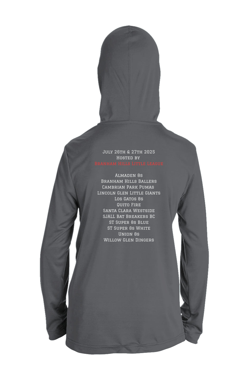 Youth Smarties Logo and Teams on Back Hooded T-Shirt