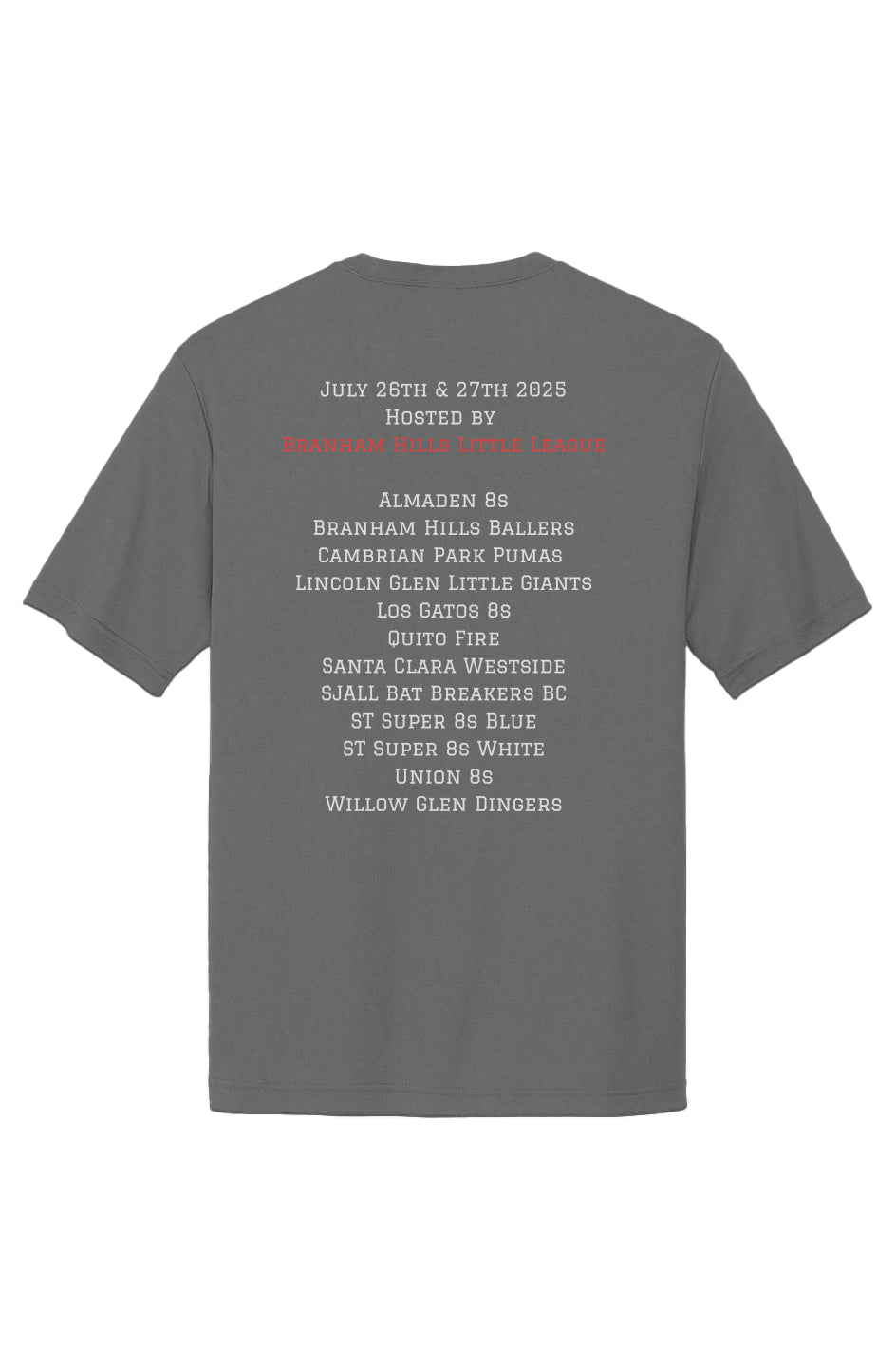 Adult Smarties Team Names on Back Sport-tek Competitor Tee
