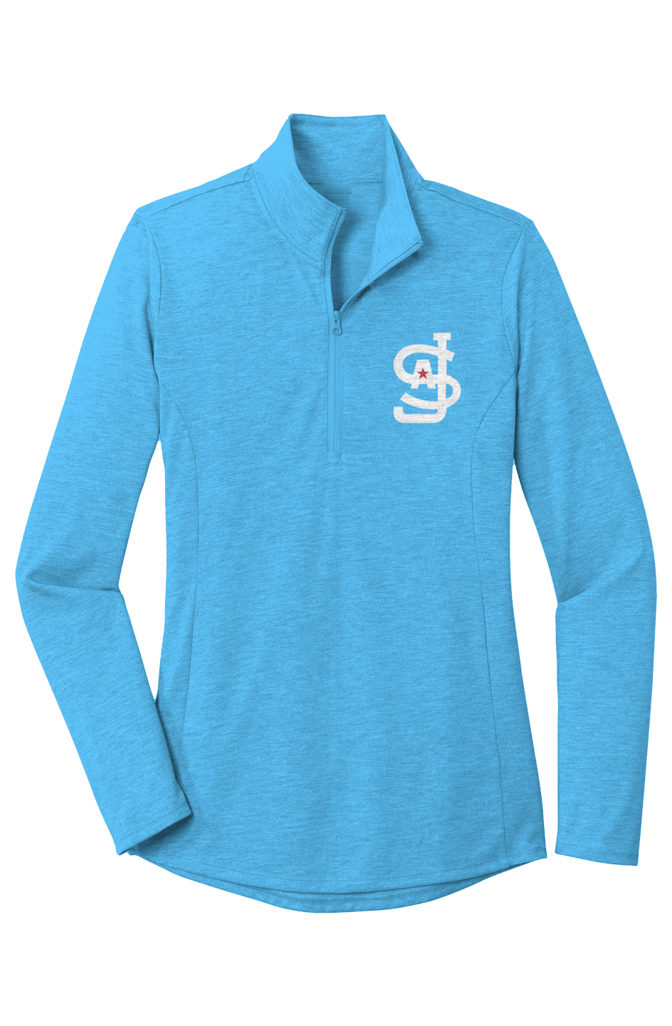 Womens PosiCharge Tri Blend Wicking 1/4 Zip