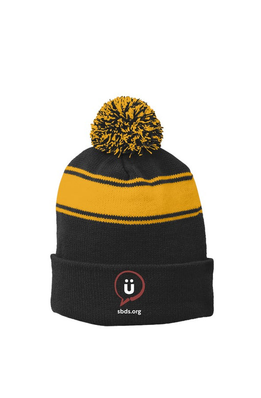 South Bay Deutscher Schulverein Stripe Pom Beanie