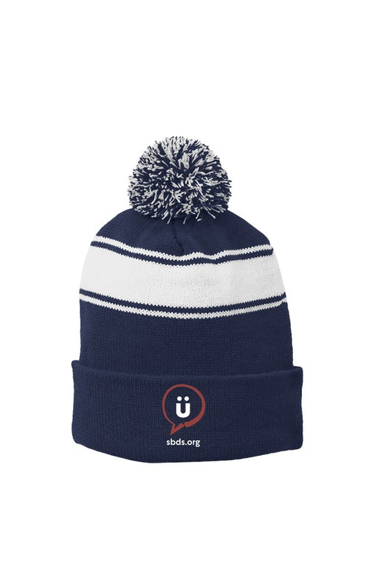 South Bay Deutscher Schulverein Stripe Pom Beanie