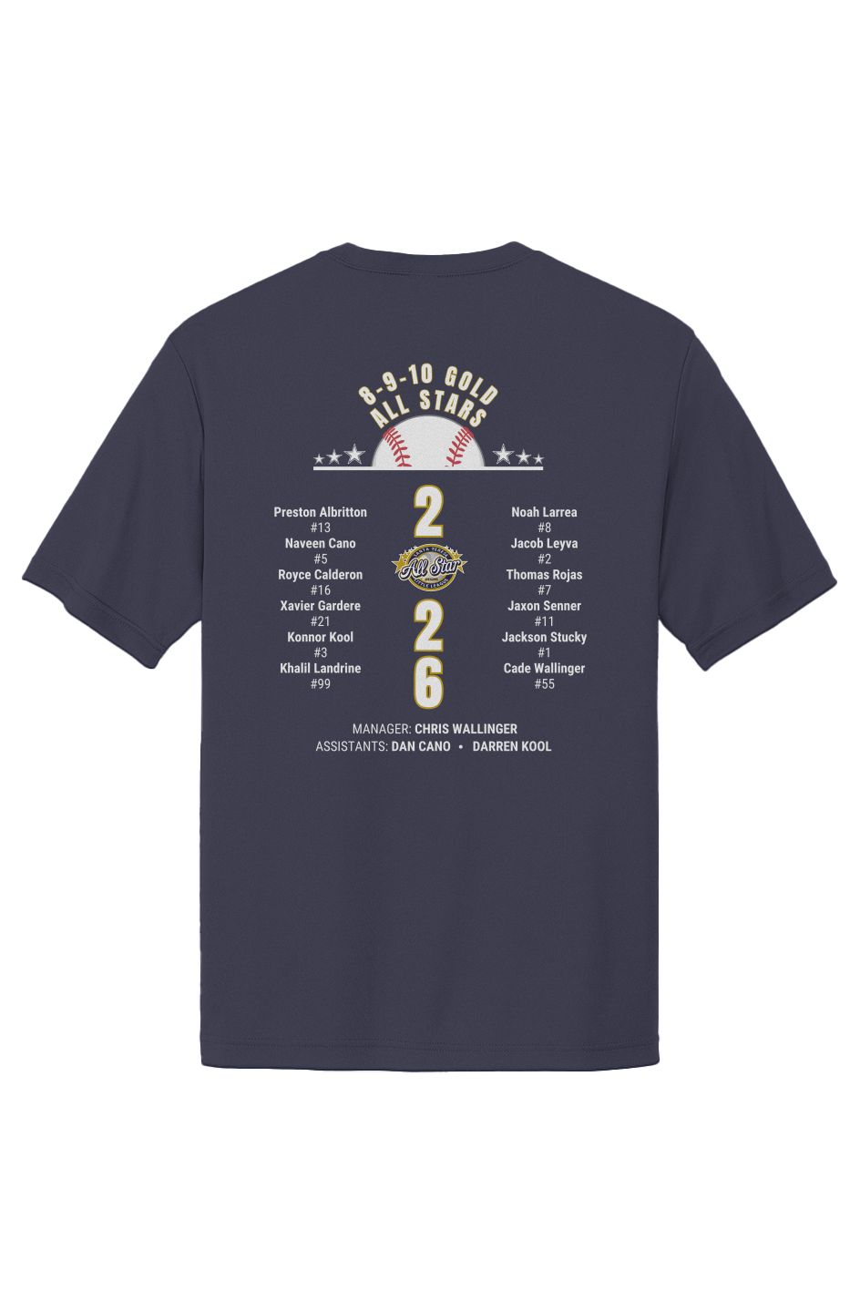 10gold fan adult All-Star 2026 Sport-Tek Compe
