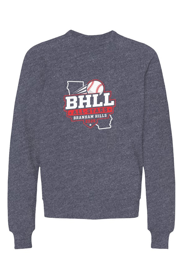 26All-Star CA Ball Logo Youth Sponge Fleece Crewne