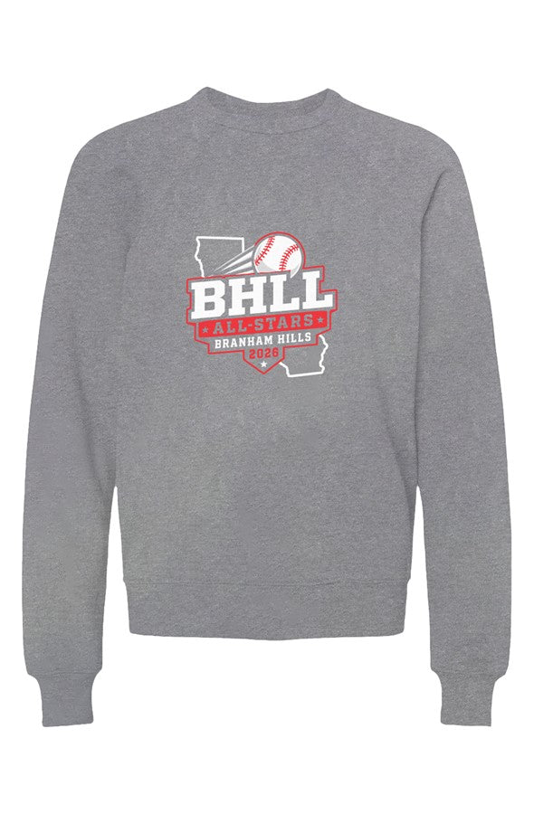 26All-Star CA Ball Logo Youth Sponge Fleece Crewne
