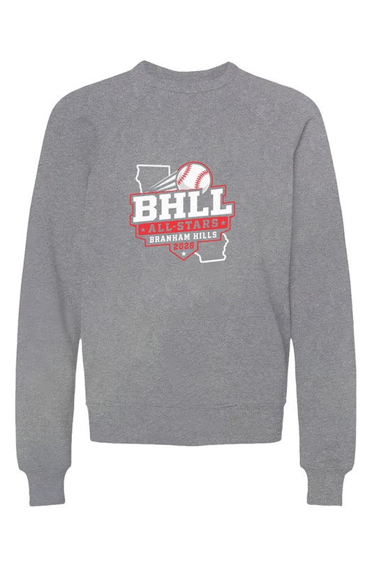 26All-Star CA Ball Logo Youth Sponge Fleece Crewne