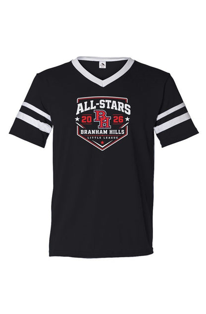 26All-Star MAIN Logo tV-Neck Striped Sleeves Jerse