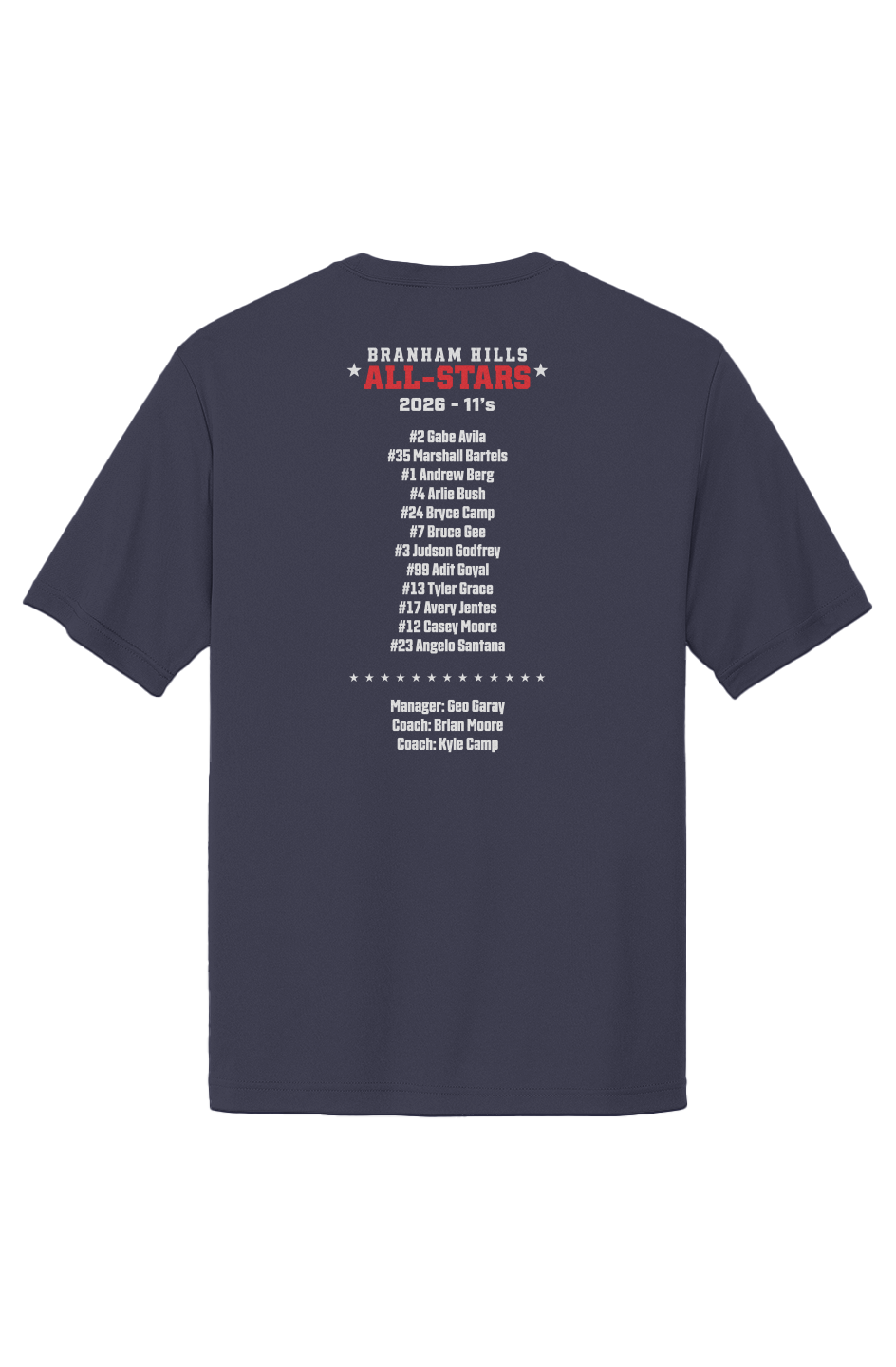 11s Player Names 26All-Star Main Logo Adult  Sport-tek Competitor Tee