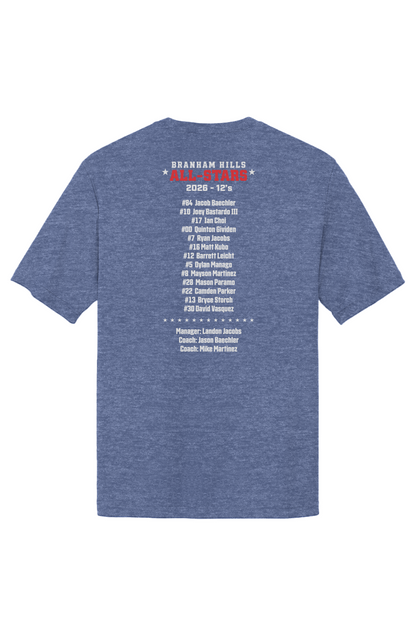 12s Player Names 26All-Star Main Logo Adult  Sport-tek Competitor Tee