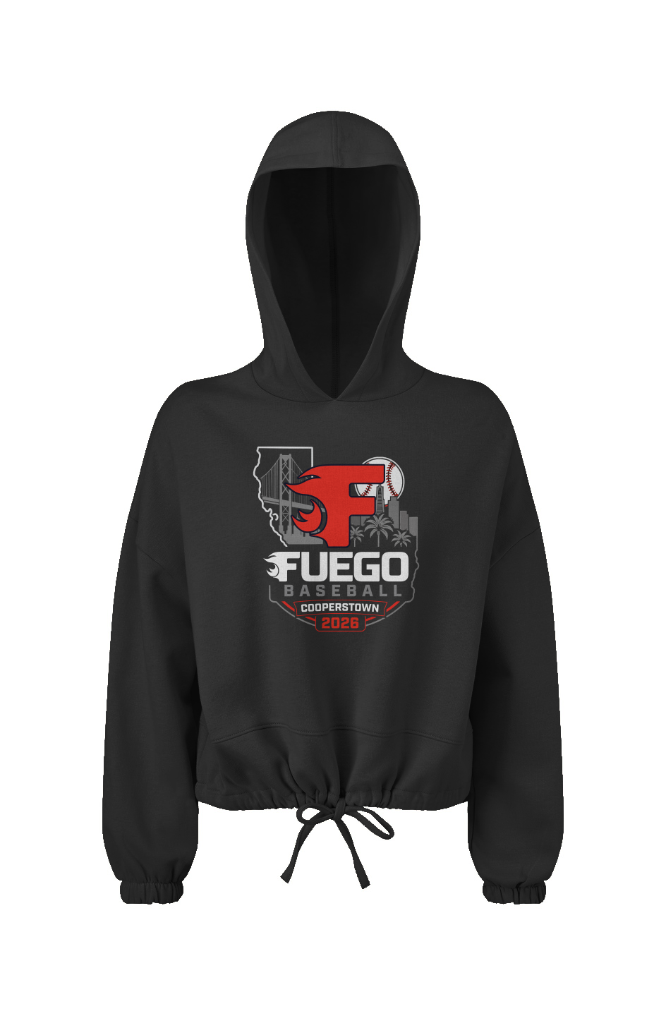 2026 Cooperstown 1 Ladies' Cropped Oversize Hooded
