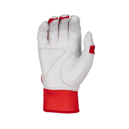 Batting Gloves – White/Red/Red