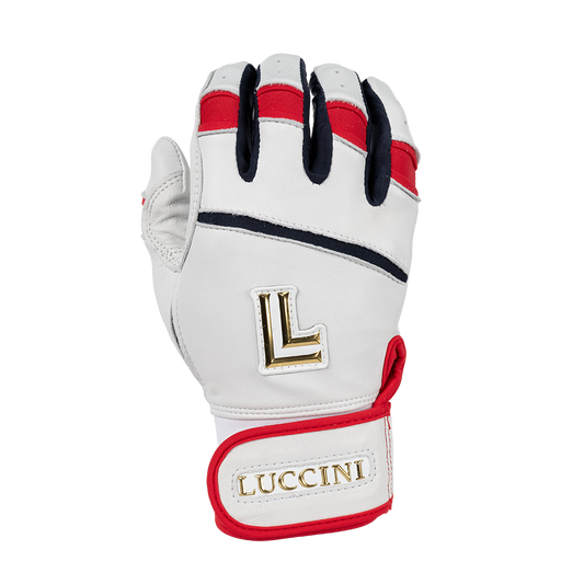 Batting Gloves - Americana Series - White/Red/Navy